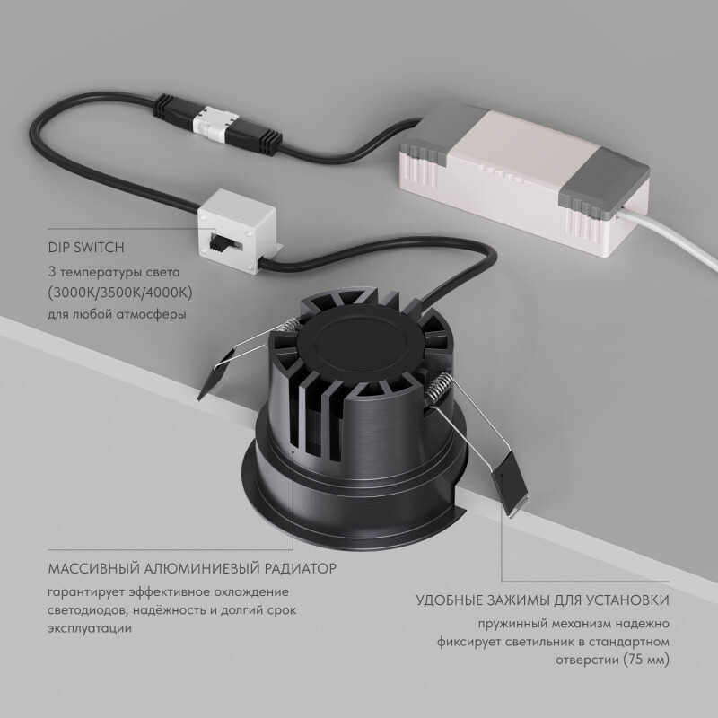 Точечный светильник Denkirs SHINE GLOW DK2431-DN Точечный светильник Denkirs SHINE GLOW DK2431-DN