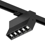 Поворотный однофазный трековый светильник Denkirs Edder DK6446-BK