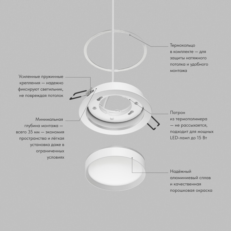 Точечный светильник Denkirs RATIO DK-DH2000-WH