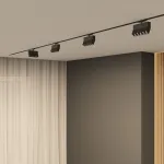 Поворотный однофазный трековый светильник Denkirs Edder DK6446-BK