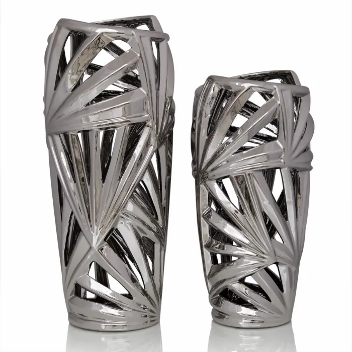 Ваза Palm Leaves Silver от ImperiumLoft