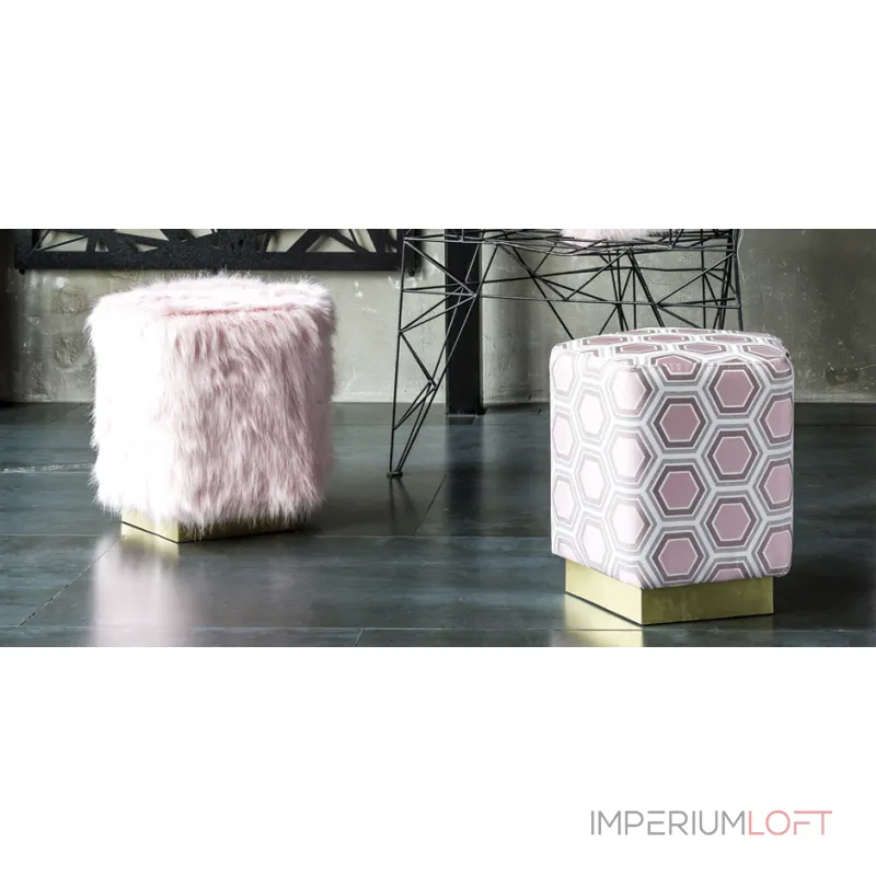 Пуф Hexagon Pink Geometry