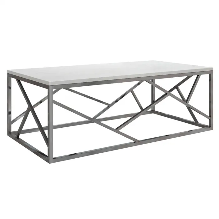 Кофейный стол Serene Furnishing Chrome Marble Top coffee table от ImperiumLoft