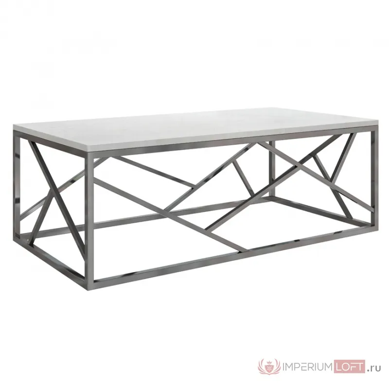 Кофейный стол Serene Furnishing Chrome Marble Top coffee table от ImperiumLoft