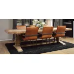 Кожаный стул с подлокотником Loft Stool Eleonora Swan от ImperiumLoft