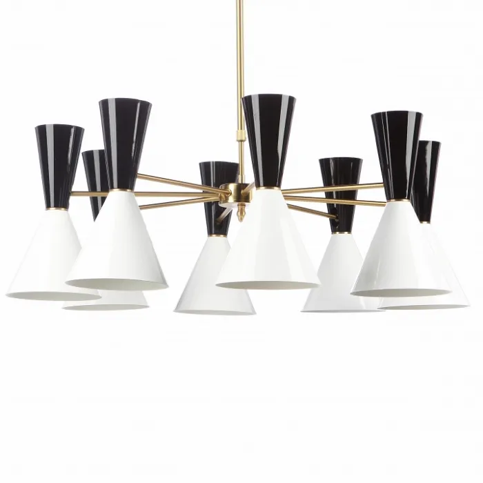 Люстра CAIRO Chandelier 8 Arm black and white от ImperiumLoft