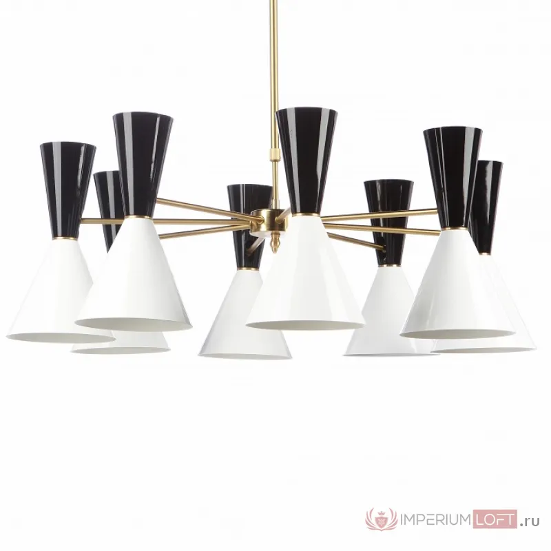 Люстра CAIRO Chandelier 8 Arm black and white от ImperiumLoft