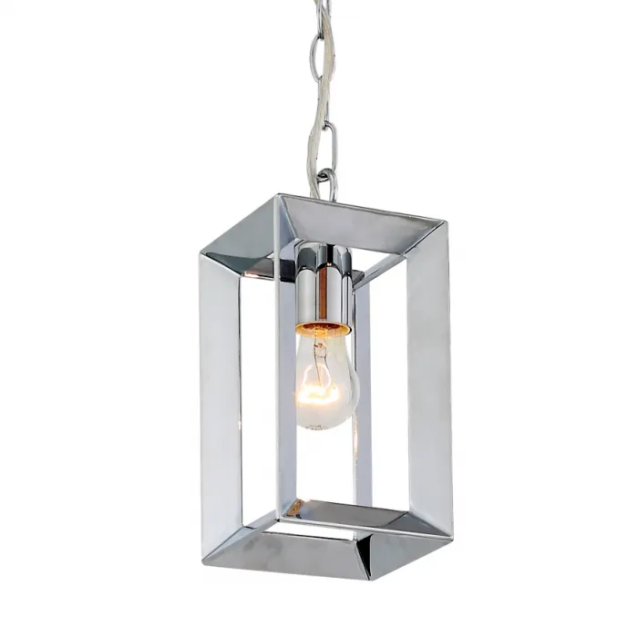 Подвесной светильник Rectangle Chrome Pendant Lamp 1 от ImperiumLoft