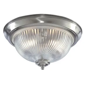 Потолочный светильник Flush Mount Ceiling Light silver corrugated glass