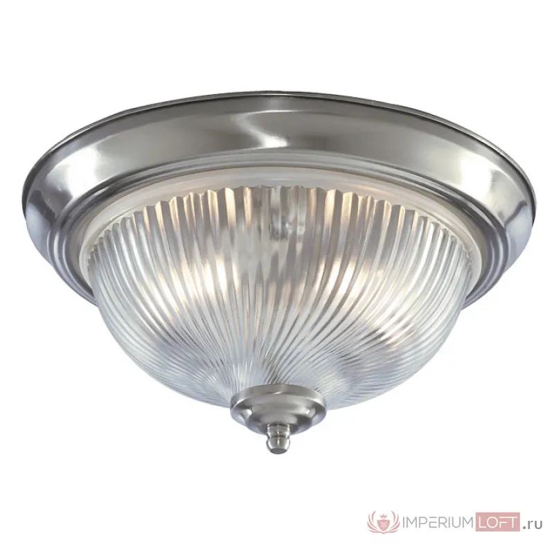 Потолочный светильник Flush Mount Ceiling Light silver corrugated glass от ImperiumLoft