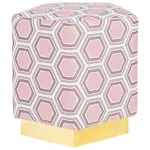 Пуф Hexagon Pink Geometry