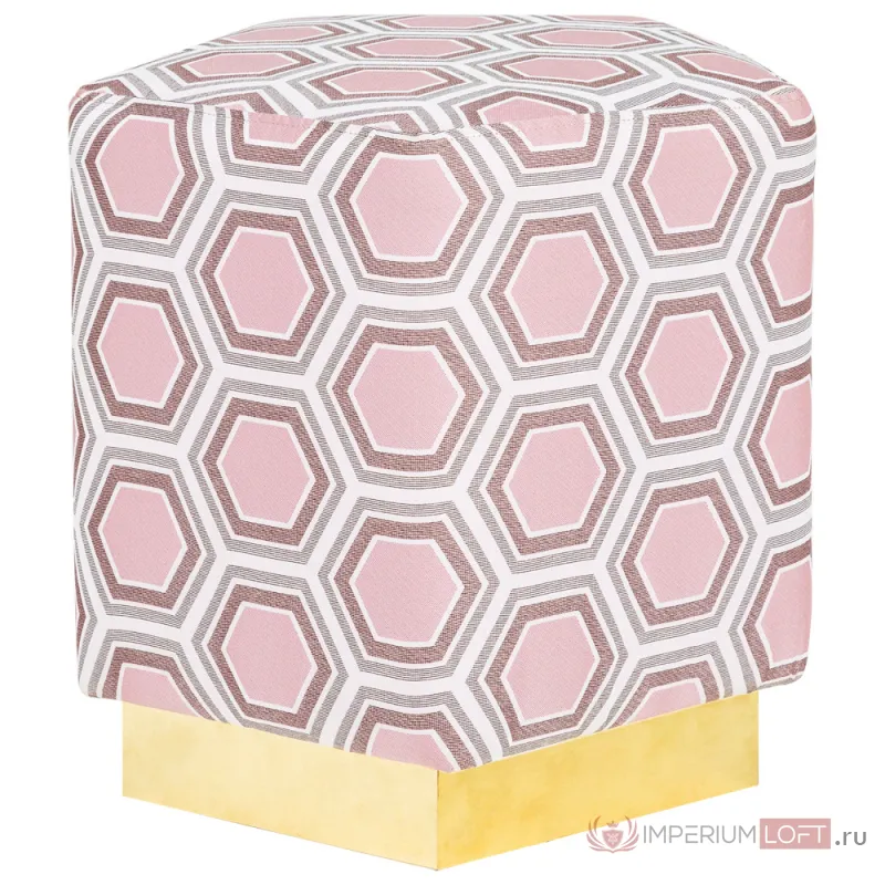 Пуф Hexagon Pink Geometry от ImperiumLoft