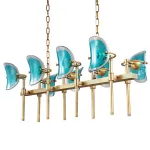 Люстра Lily Turquoise Glass rectangle от ImperiumLoft