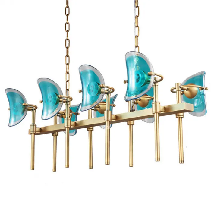 Люстра Lily Turquoise Glass rectangle от ImperiumLoft