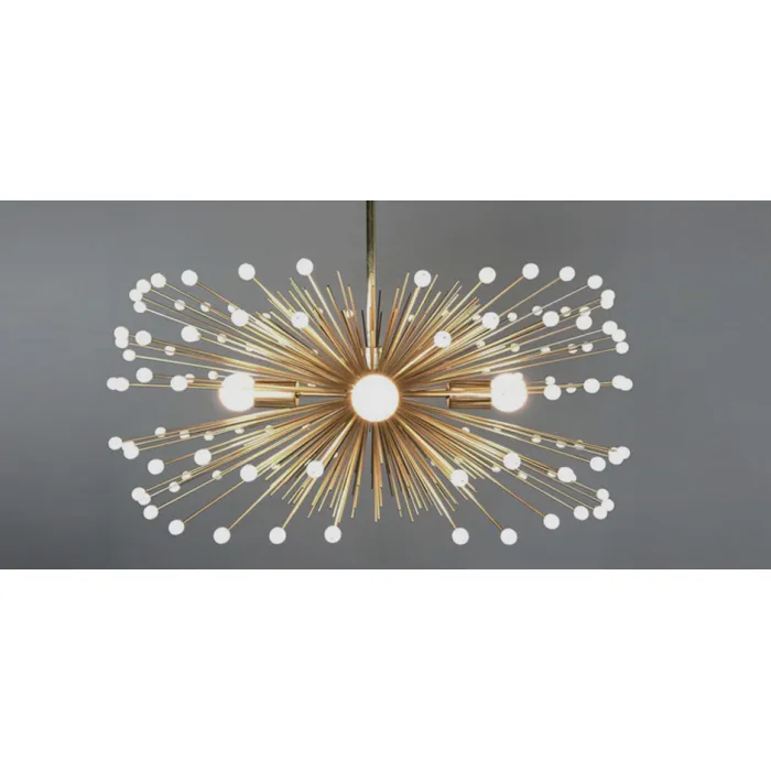 White Beaded Urchin Chandelier Sputnik  от ImperiumLoft