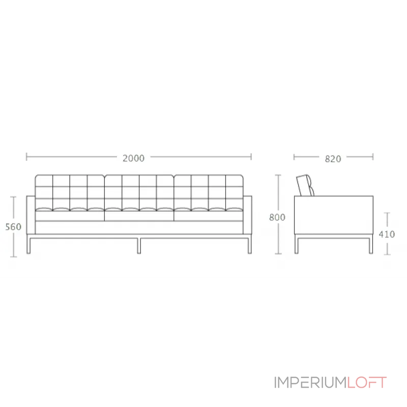 Диван Florence Knoll sofa Диван Florence Knoll sofa