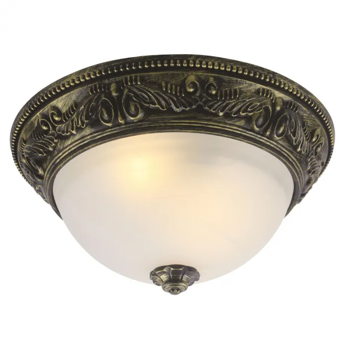 Потолочный светильник Flush Mount Ceiling Light bronze milky glass от ImperiumLoft