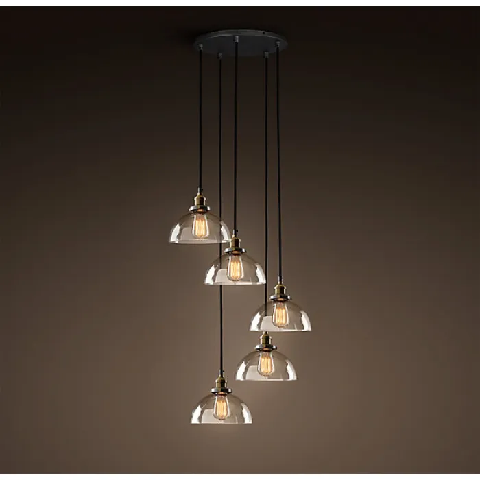 Подвесной светильник Loft Clear Glass SemiSphere Cloche 5 от ImperiumLoft