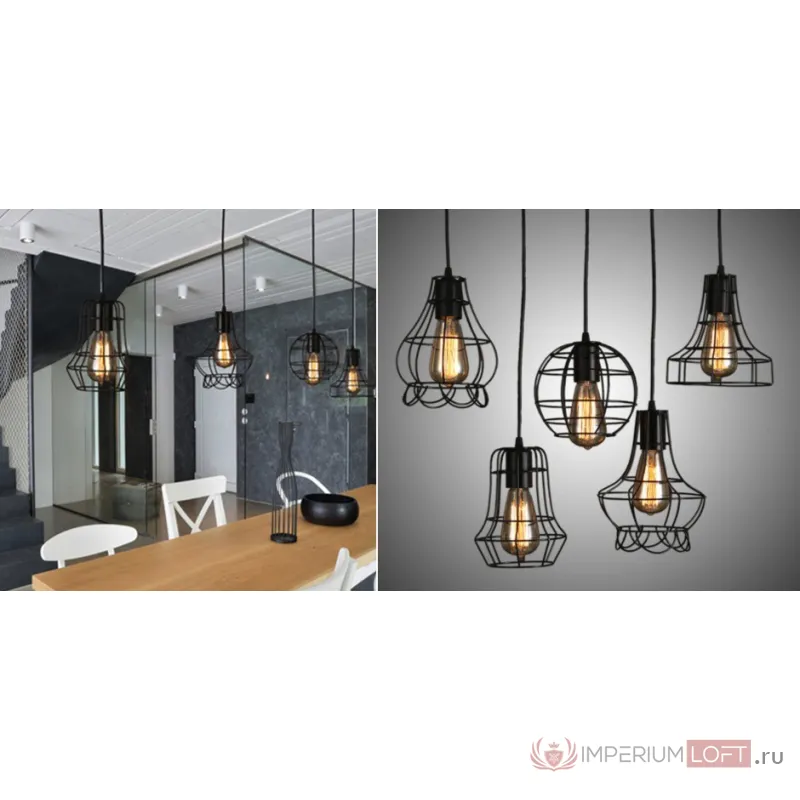 Cветильник Loft Nest Cage №1 от ImperiumLoft