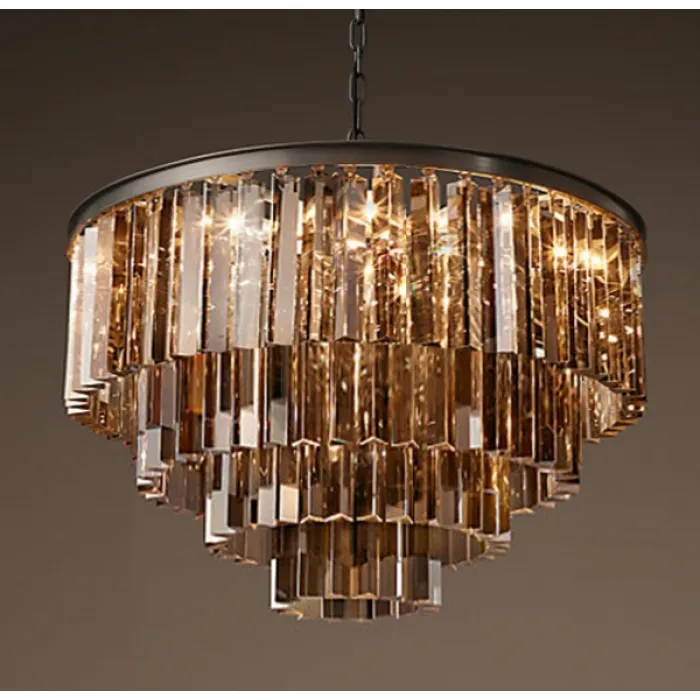 Люстра RH 1920s Odeon Smoke Glass Fringe Chandelier -60 от ImperiumLoft