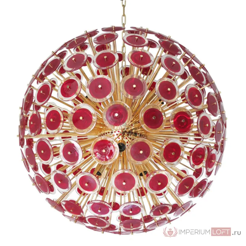 Murano Red Disco Glass Sputnik Chandelier Vistosi от ImperiumLoft