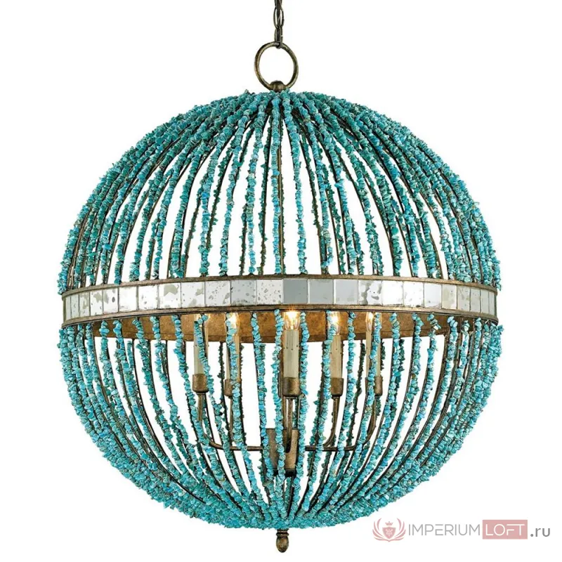 Светильник CURREY AND COMPANY BEADED ORB CHANDELIER — TURQUOISE BLUE от ImperiumLoft