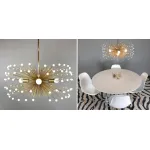 White Beaded Urchin Chandelier Sputnik  от ImperiumLoft