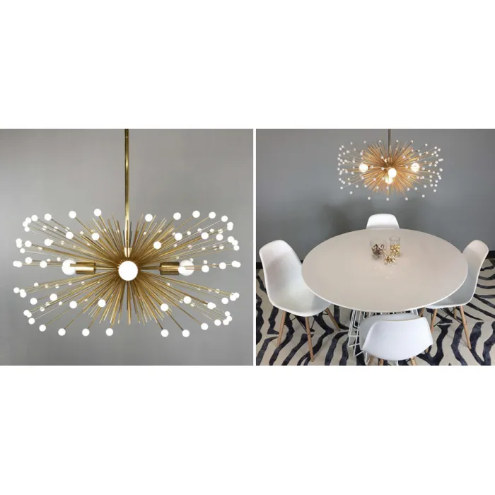 White Beaded Urchin Chandelier Sputnik  от ImperiumLoft