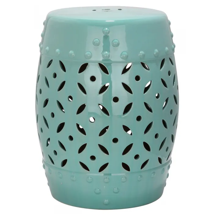 Керамический табурет Coin Lattice Garden Stool - Light Blue от ImperiumLoft