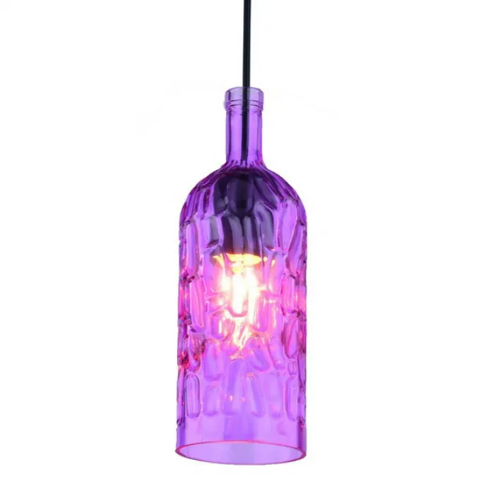 Подвесной светильник Geometry Glass Purpur Bottle Pendant от ImperiumLoft