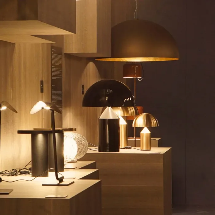 Настольная лампа Atollo Table Lamp gold H50 от ImperiumLoft
