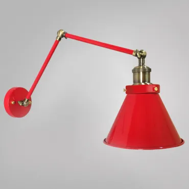 Бра Gloce Cone Shade Loft Industrial Red