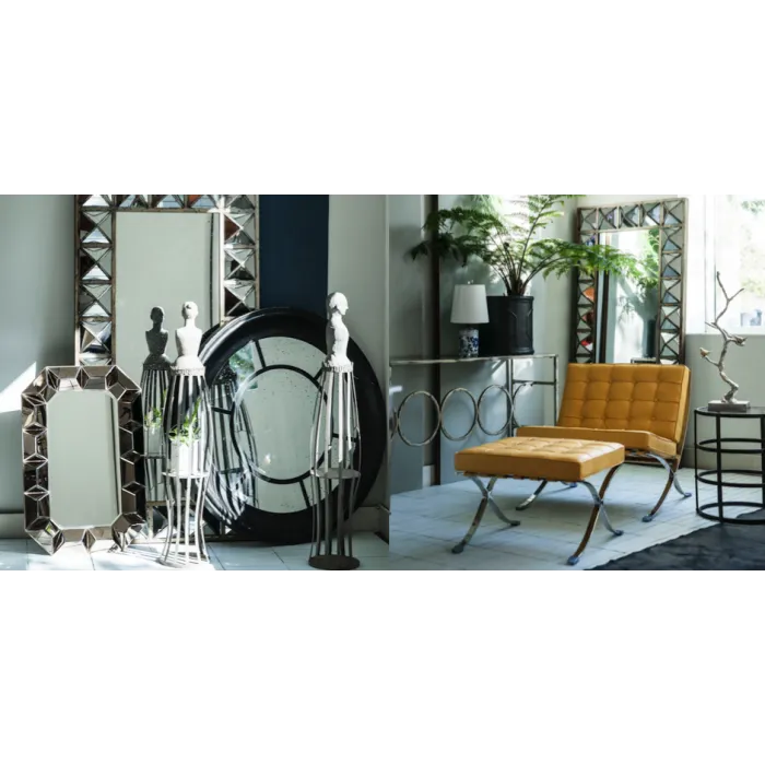 Зеркало настенное состаренное Patina Mirror Wood от ImperiumLoft