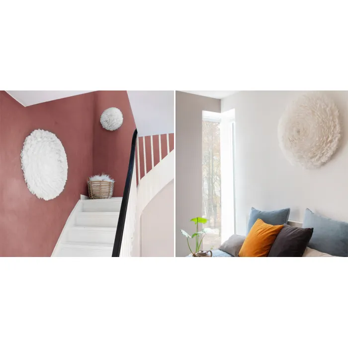 Декор на стену из перьев Plumage Pink c подсветкой от ImperiumLoft