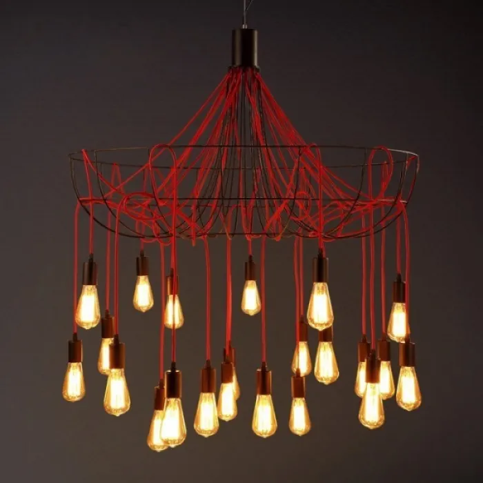 Люстра Blood Wire Chandelier Red 21 от ImperiumLoft