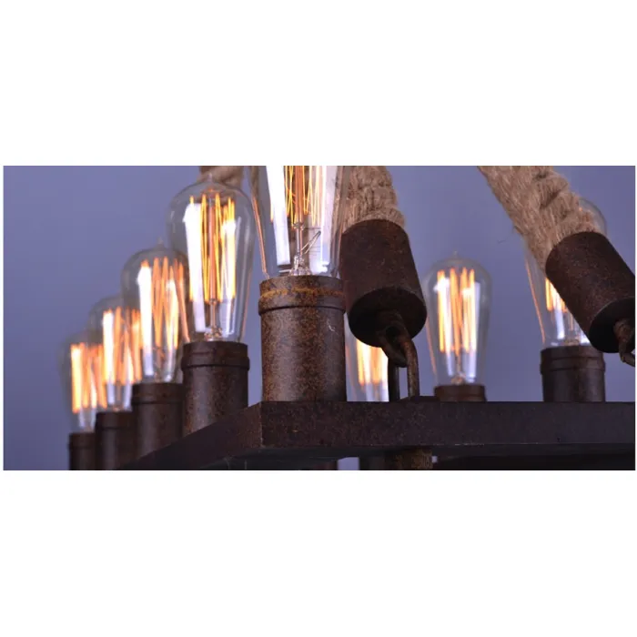 Люстра Square Mini 10 Loft Rope Light от ImperiumLoft