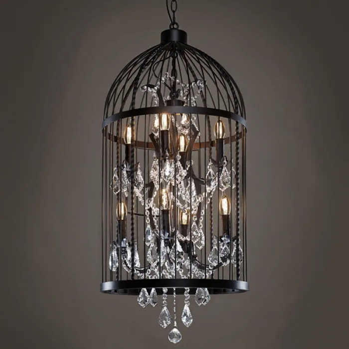 Люстра Steampunk Birdcage Chandelier 45 black от ImperiumLoft