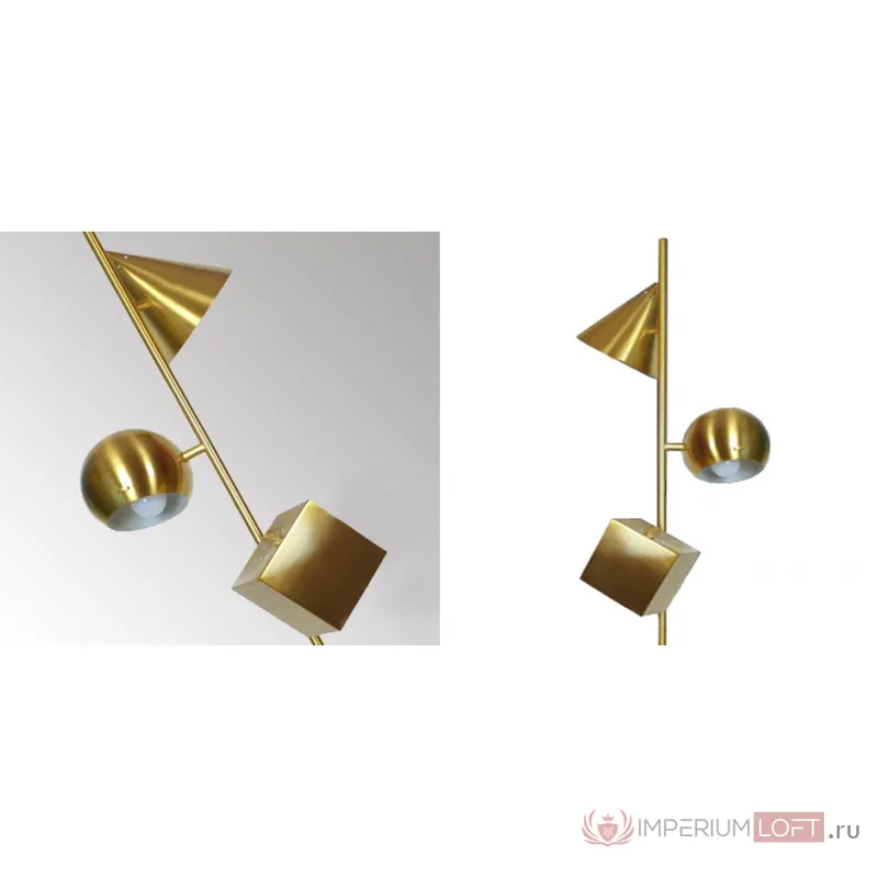 Торшер 3D geometry Gold от ImperiumLoft