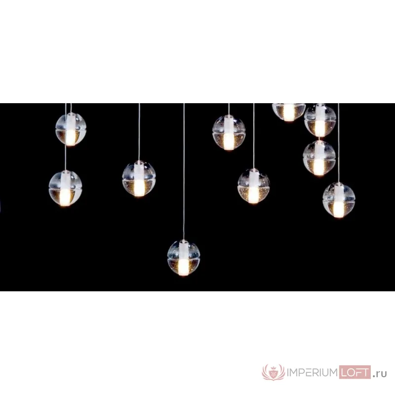 Люстра Bocci 14.14 Rectangle Pendant Chandelier Led Crystal Glass на прямоугольной планке от ImperiumLoft