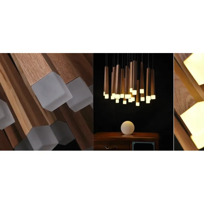 Люстра Wooden Glowworm Round от ImperiumLoft