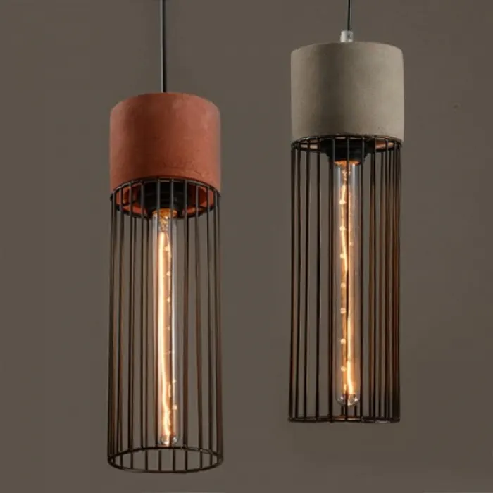 Подвесной светильник Cement Droplight Pendant Light cylinder от ImperiumLoft