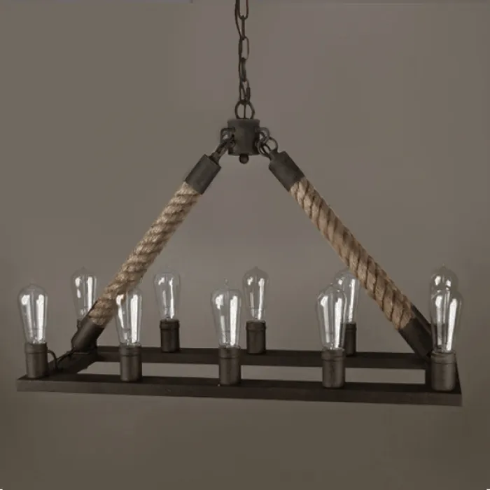 Люстра Square Mini 10 Loft Rope Light от ImperiumLoft