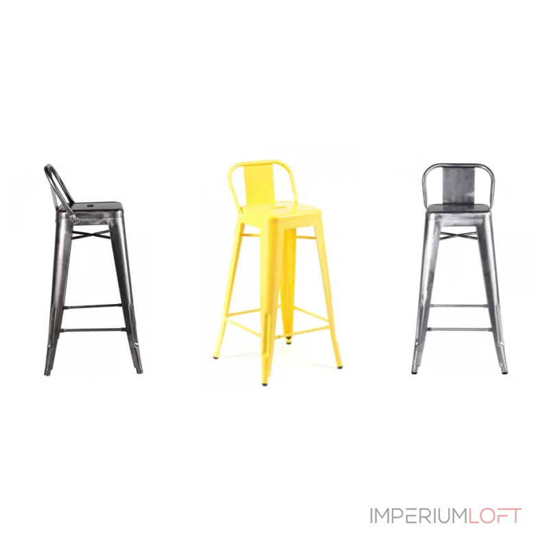Барный стул Tolix Bar Stool 75 Backed