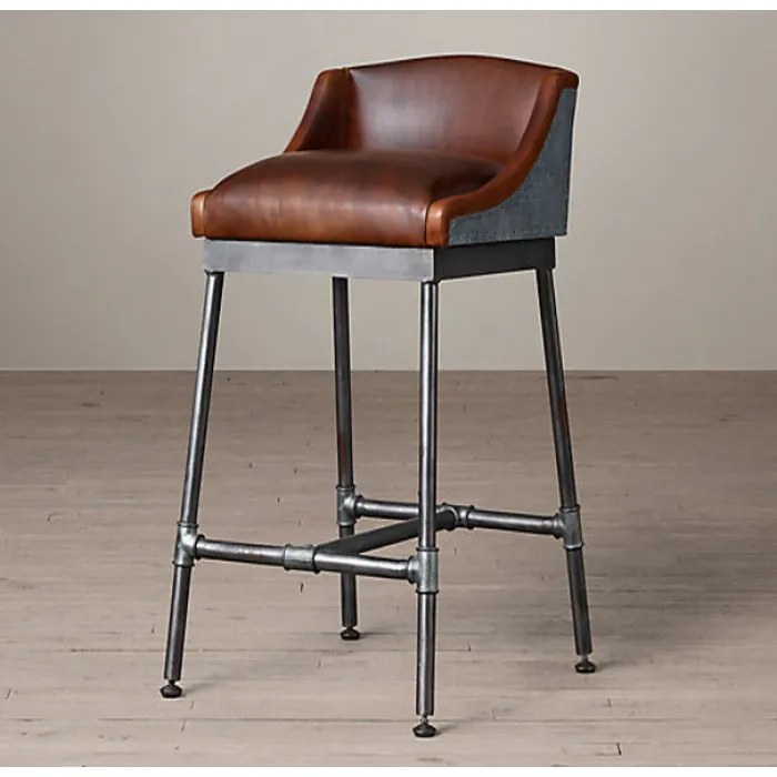 Барный стул Iron Scaffold Bar stool brown от ImperiumLoft