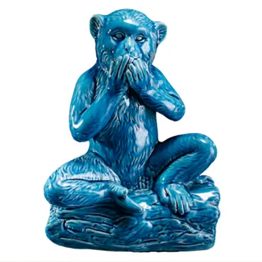 Статуэтка Синяя Обезьянка керамика I