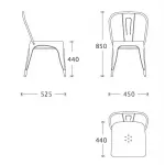 Кухонный стул Tolix Chair designed by Xavier Pauchard		 in 1934