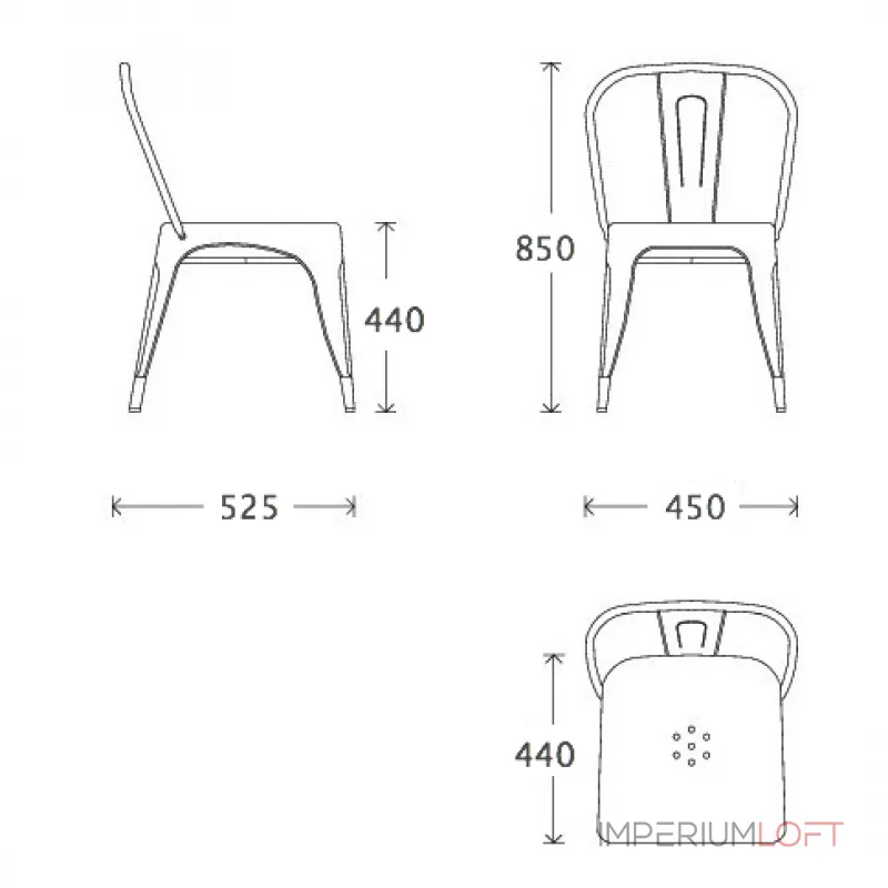Кухонный стул Tolix Chair designed by Xavier Pauchard		 in 1934