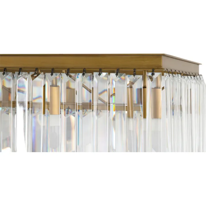 Люстра RH 1920s Odeon Clear Gold Square Chandelier от ImperiumLoft