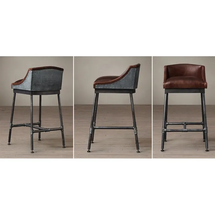 Барный стул Iron Scaffold Bar stool brown от ImperiumLoft