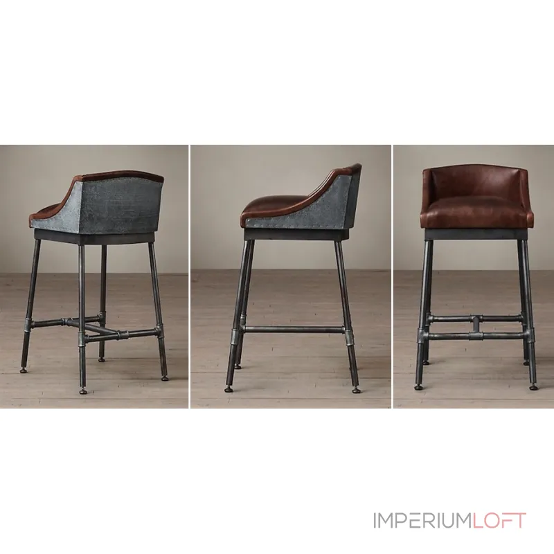 Барный стул Iron Scaffold Bar stool brown